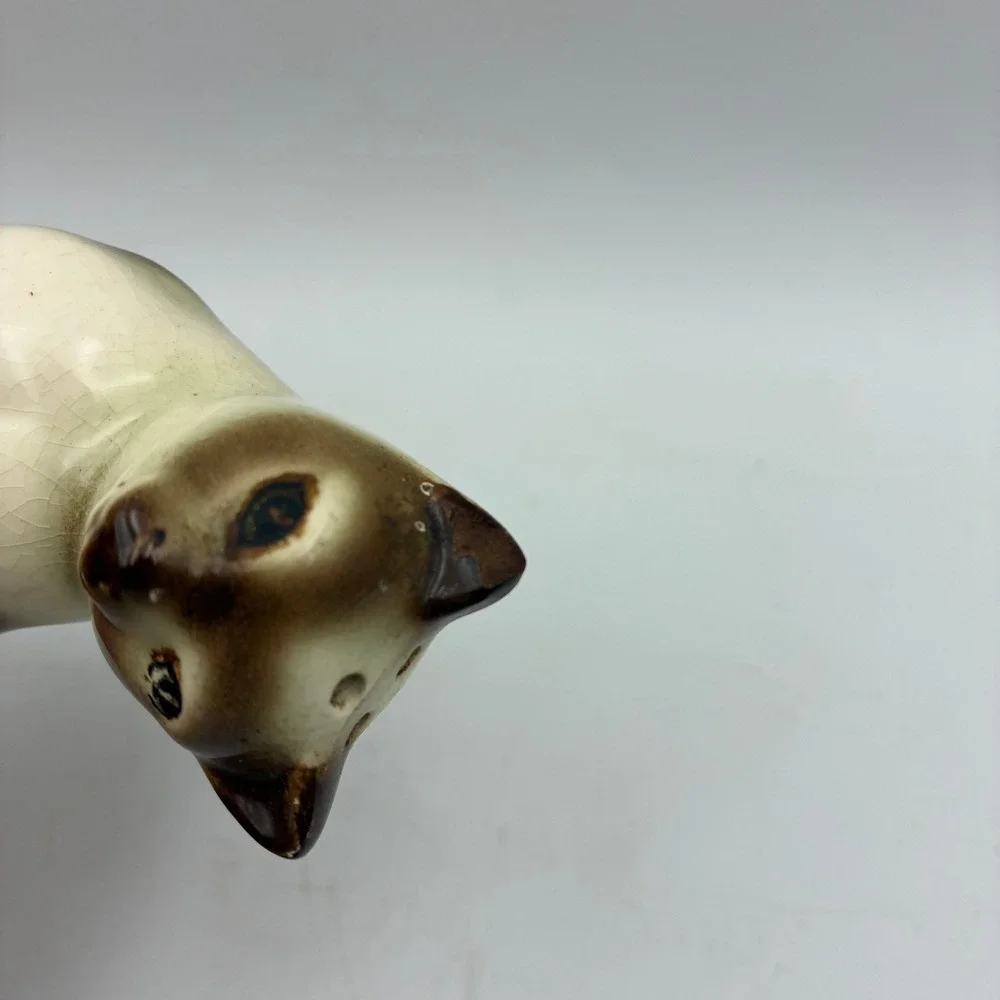 Vintage Siamese Cat Ceramic Shaker Made in Japan 4 Inch Mid Century Modern MCM
